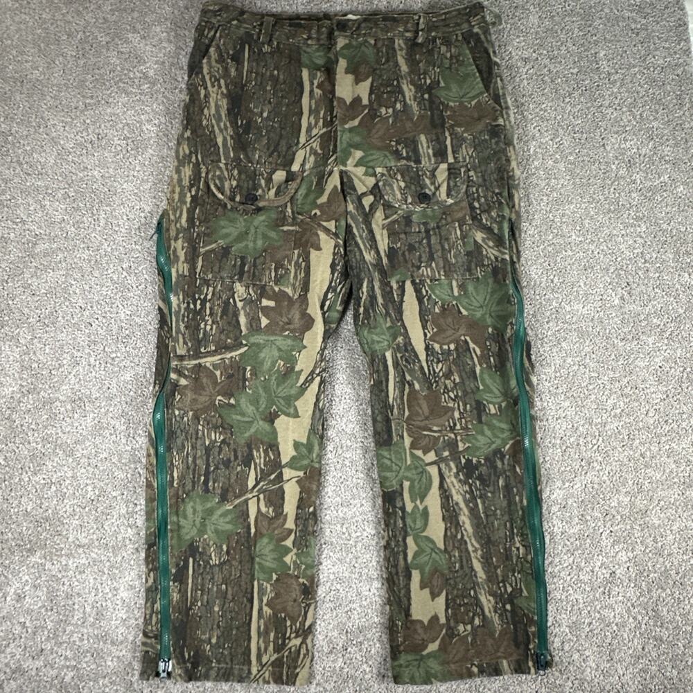 Vtg Ocoee Realtree Cargo Pants Men 38x31 Trebark Camouflage Made in USA Cotton